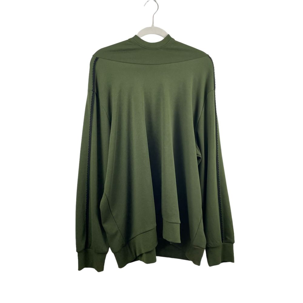 Jason Wu Womens Pullover Hoodie Green 2X Cotton Blend Lace Trim